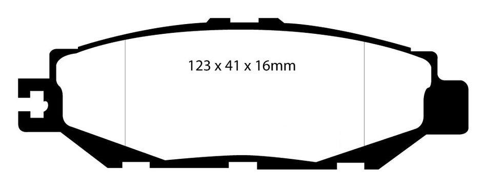 EBC Blackstuff Bremsbeläge Hinterachse DP1008 mit R90 für Lexus GS (1) 300 , 3.0 (156kw/ 212PS) Baujahr: 03/93-08/97 mit HSN TSN: 5013 304