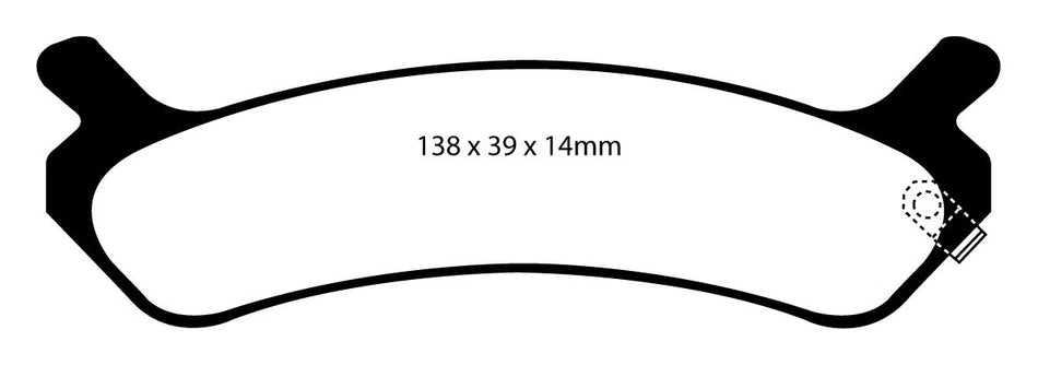 EBC Blackstuff Bremsbeläge Hinterachse DP1017 ohne R90 für Hyundai Sonata 3 2.0i 16V (102kw/ 139PS) Baujahr: 05/93-06/98 mit HSN TSN: 8252 317