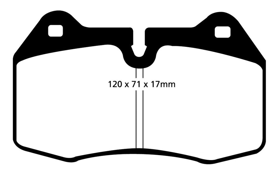 EBC RP1 Bremsbeläge Vorderachse DP81032RP1  für Maserati GRAN TURISMO 4.7 S (323kw/ 439PS) Baujahr: 08/08- mit HSN TSN: 4014 AAG