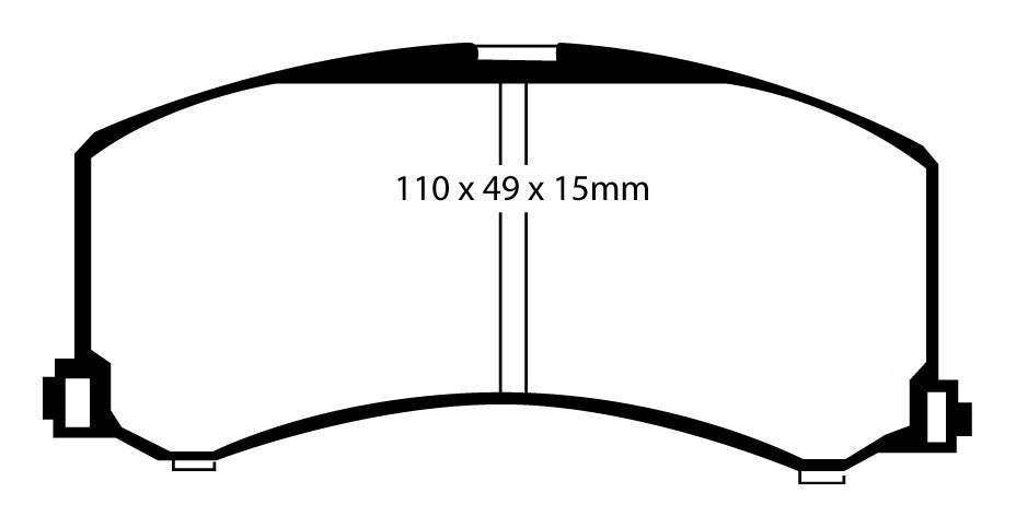 EBC Blackstuff Bremsbeläge Vorderachse DP1041 ohne R90 für Suzuki Baleno 1.9 TD (55kw/ 75PS) Baujahr: 04/98-05/02 mit HSN TSN: 7102 384