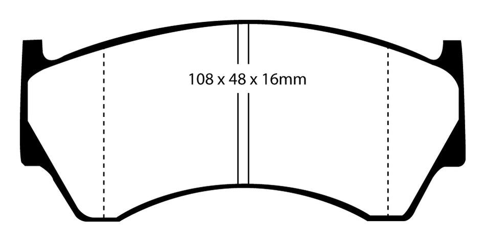 EBC Blackstuff Bremsbeläge Vorderachse DP1044 mit R90 für Nissan Sentra 45444 Baujahr: 95-97