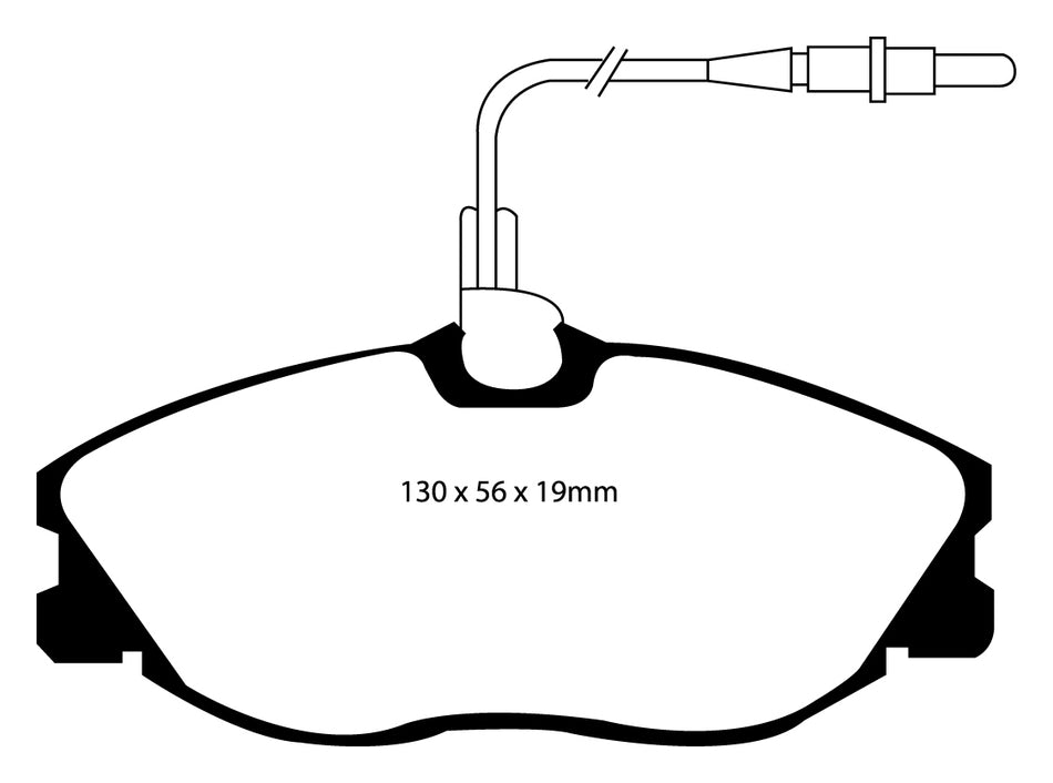 EBC Blackstuff Bremsbeläge Vorderachse DP1047 mit R90 für Citroën Xsara 2.0 16V (120kw/ 163PS) Baujahr: 04/97-09/00 mit HSN TSN: 3001 662