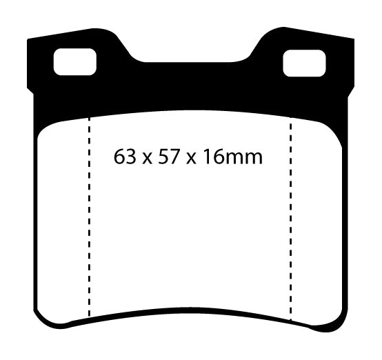 EBC Redstuff Bremsbeläge Hinterachse DP31048C mit R90 für Peugeot 607 2.2 16V (116kw/ 158PS) Baujahr: 02/00- mit HSN TSN: 3003 504