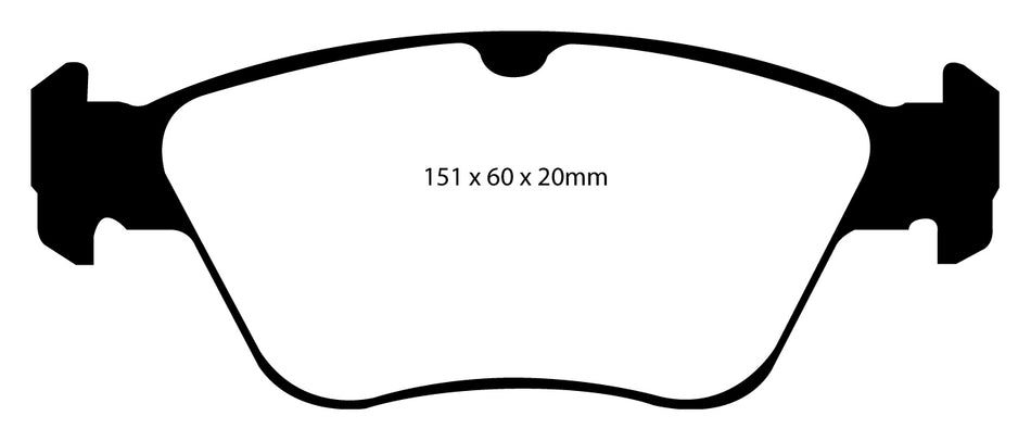 EBC Redstuff Bremsbeläge Vorderachse DP31055C mit R90 für Mercedes-Benz E-Klasse E 220 D (70kw/ 95PS) Baujahr: 06/95-07/99 mit HSN TSN: 0710 300