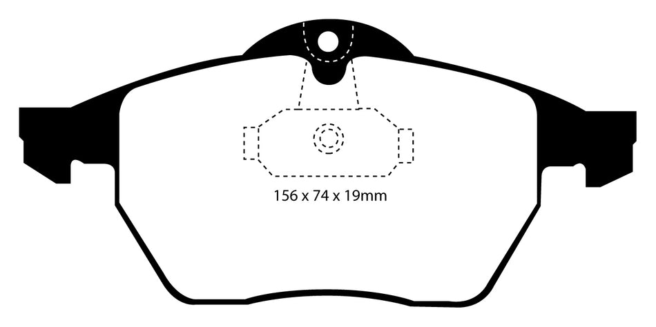 EBC Blackstuff Bremsbeläge Vorderachse DP1062 mit R90 für Opel Vectra B 1.6i 16V (74kw/ 101PS) Baujahr: 10/95-07/02 mit HSN TSN: 0039 949