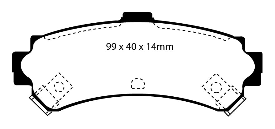 EBC Blackstuff Bremsbeläge Hinterachse DP1067 mit R90 für Nissan Almera 1 1.6 SR,SLX (66kw/ 90PS) Baujahr: 09/95-03/00 mit HSN TSN: 9648 313