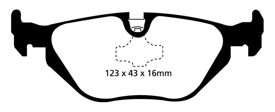 EBC Greenstuff 2000 Bremsbeläge Hinterachse DP21079 mit R90 für BMW 3 316g (75kw/ 102PS) Baujahr: 12/95-08/00 mit HSN TSN: 0005 541