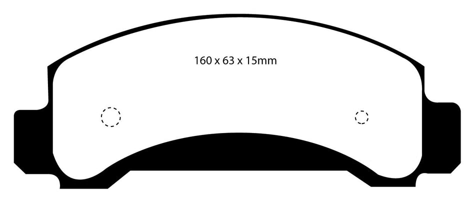 EBC Greenstuff 6000 Bremsbeläge Vorderachse DP61085 ohne R90 für Ford (USA) Ranger 3.0 (2x4) Baujahr: 92-94