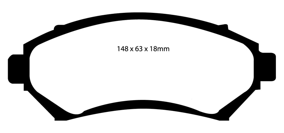 EBC Blackstuff Bremsbeläge Vorderachse DP1100 mit R90 für Opel Sintra 3.0i 24V (148kw/ 201PS) Baujahr: 11/96-04/99 mit HSN TSN: 0039 153