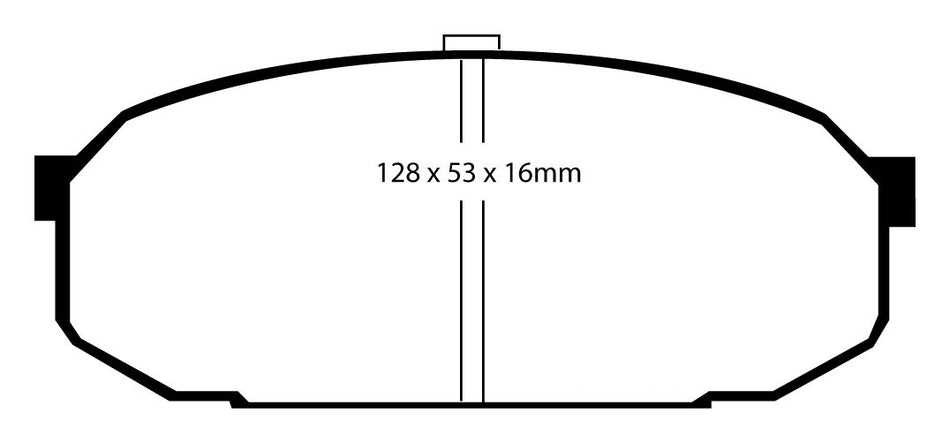 EBC Blackstuff Bremsbeläge Vorderachse DP1103 ohne R90 für Mazda 323 F (5) 2.0 24V (106kw/ 144PS) Baujahr: 08/94-09/98 mit HSN TSN: 7118 459