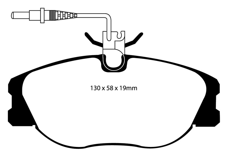 EBC Blackstuff Bremsbeläge Vorderachse DP1108 mit R90 für Fiat Ulysee 1 1.9 TD (66kw/ 90PS) Baujahr: 02/95-08/02 mit HSN TSN: 4136 327