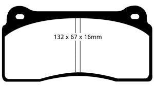 EBC RP1 Bremsbeläge Vorderachse und Hinterachse DP81110RP1  für Brembo Bremssättel 20.4862.08 20.4862.08