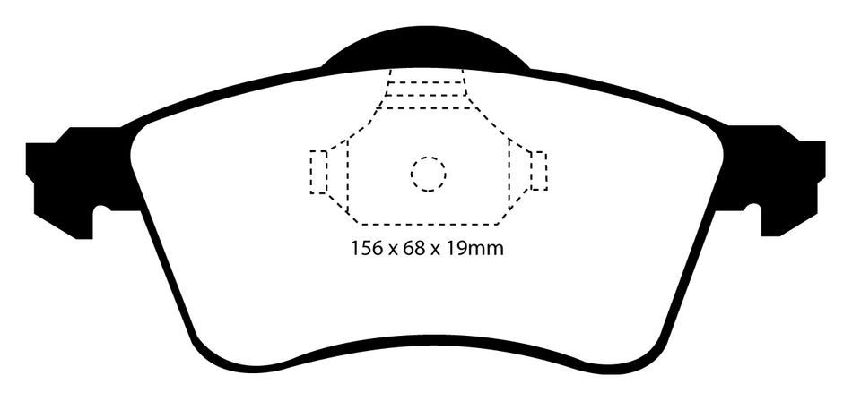EBC Blackstuff Bremsbeläge Vorderachse DP1115 mit R90 für VW Transporter T4 2.5 TDI Syncro (75kw/ 102PS) Baujahr: 01/96-04/03 mit HSN TSN: 0603 456