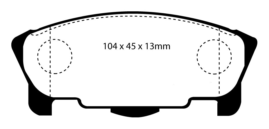 EBC Blackstuff Bremsbeläge Vorderachse DP1120 ohne R90 für Daihatsu Move 0.8 (31kw/ 42PS) Baujahr: 10/96- mit HSN TSN: 7111 355