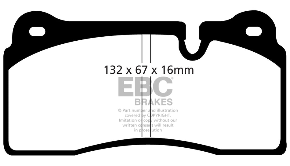 EBC Redstuff Bremsbeläge Vorderachse und Hinterachse DP31127C mit R90 für Audi R8 5.2 FSI quattro (386kw/ 525PS) Baujahr: 04/09-05/12 mit HSN TSN: 7967 AAL