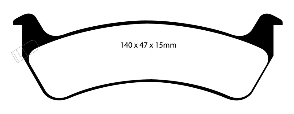 EBC Blackstuff Bremsbeläge Hinterachse DP1129 mit R90 für Jeep Grand Cherokee 1 2.5 TD (Z) (85kw/ 115PS) Baujahr: 10/95-04/99 mit HSN TSN: 1004 496