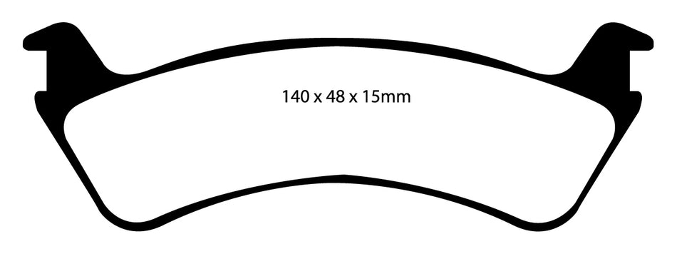 EBC Greenstuff 6000 Bremsbeläge Hinterachse DP61130 mit R90 für Jeep Grand Cherokee 1 5.2 4WD (164kw/ 223PS) Baujahr: 10/96-09/98