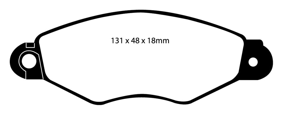 EBC Blackstuff Bremsbeläge Vorderachse DP1136 mit R90 für Citroën Xsara 1.4i (55kw/ 75PS) Baujahr: 03/98-03/05 mit HSN TSN: 3001 641