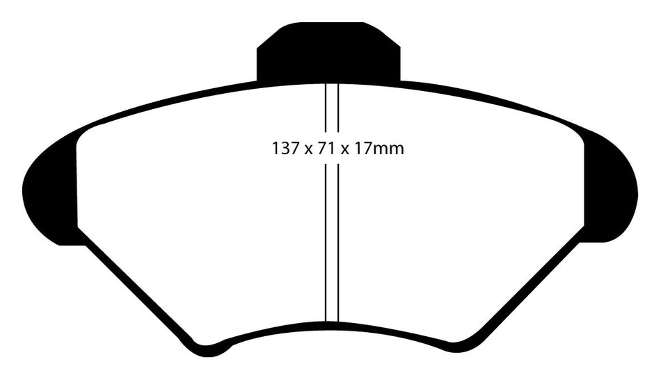 EBC Blackstuff Bremsbeläge Vorderachse DP1143 ohne R90 für Mercury Cougar 45507 Baujahr: 93-98