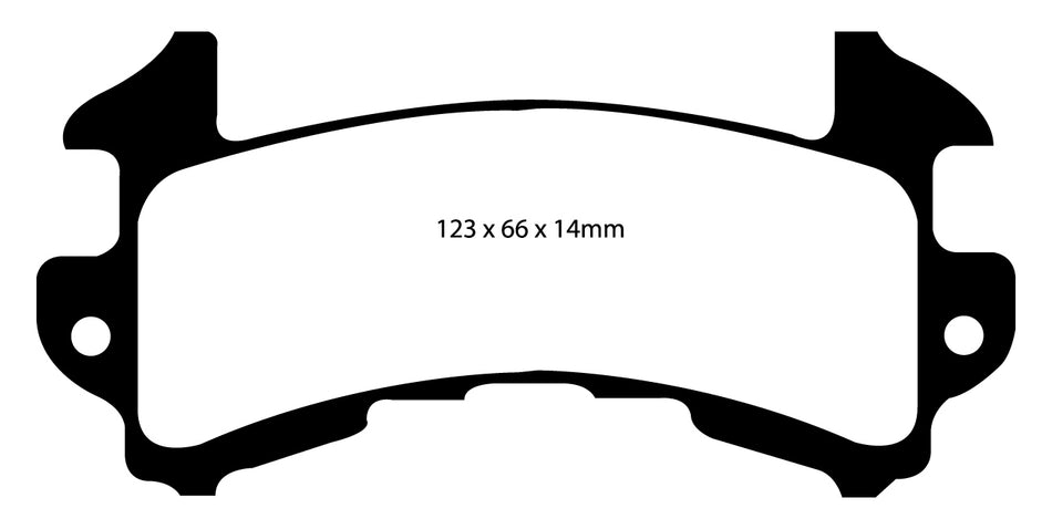 EBC Blackstuff Bremsbeläge Vorderachse und Hinterachse DP1146 ohne R90 für Cadillac Seville 6.0 Baujahr: 80-81