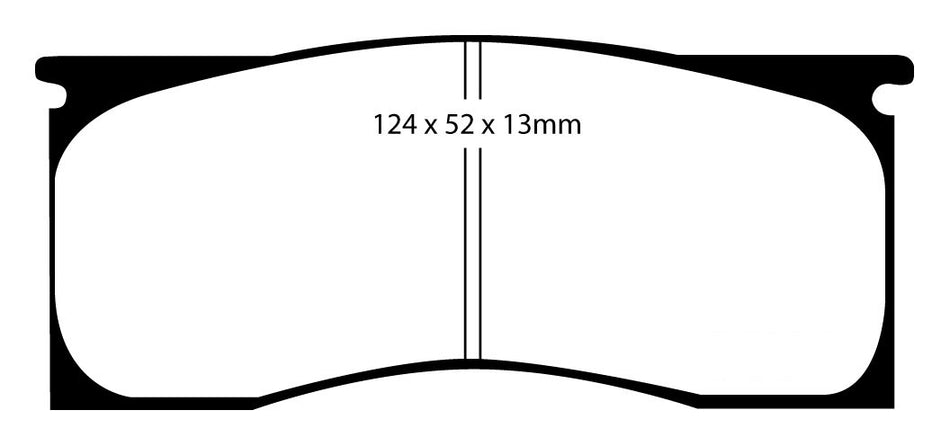 EBC Redstuff Bremsbeläge Vorderachse DP31157C ohne R90 für Ford (USA) Mustang 1 alle Modelle Baujahr: 65-67