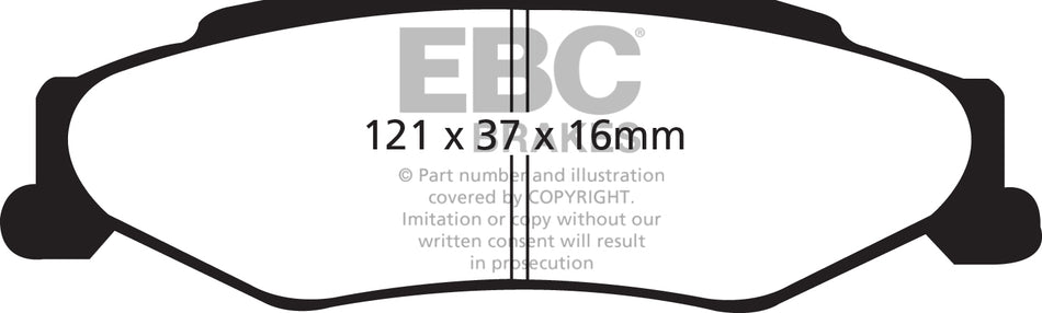 EBC Yellowstuff Bremsbeläge Hinterachse DP41160R mit R90 für AC MK VI 6.2 Supercharged Baujahr: 09-