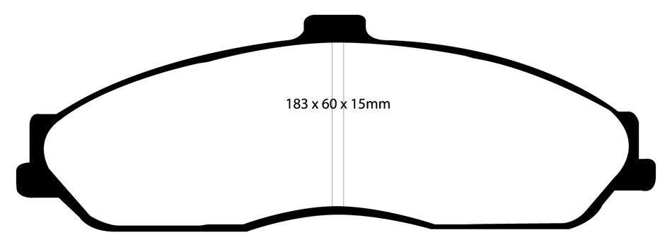 EBC Redstuff Bremsbeläge Vorderachse DP31162C mit R90 für Chevrolet Corvette C6 6.0 (Z51) Baujahr: 45540