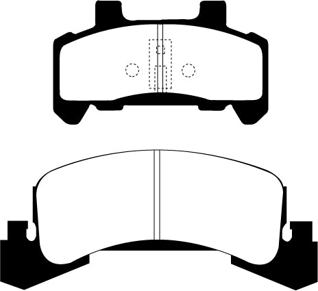 EBC Redstuff Bremsbeläge Vorderachse DP31173C ohne R90 für Chevrolet Corsica 45506 Baujahr: 87-89