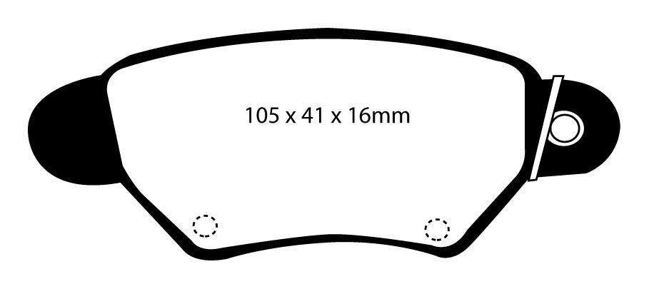 EBC Blackstuff Bremsbeläge Hinterachse DP1186 mit R90 für Opel Astra G 1.2 16V (48kw/ 65PS) Baujahr: 09/98-09/00 mit HSN TSN: 0035 360