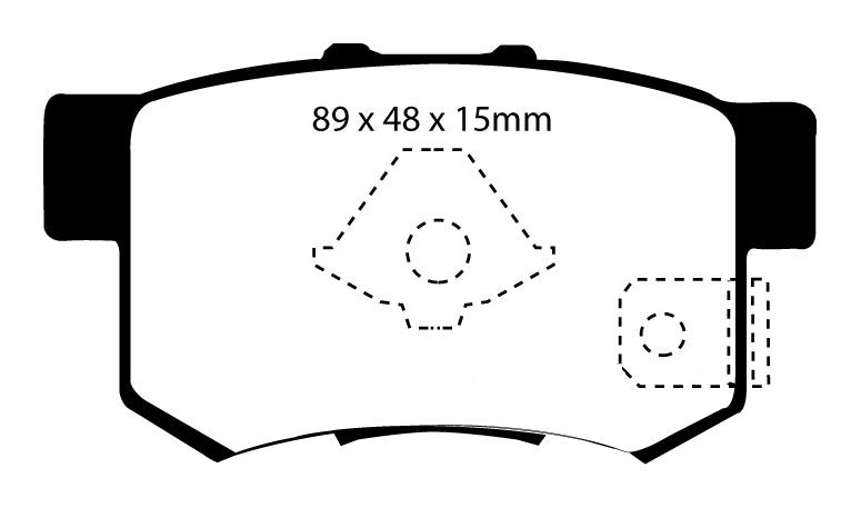 EBC Blackstuff Bremsbeläge Hinterachse DP1193/2 mit R90 für Honda Accord 8 2.0i (115kw/ 156PS) Baujahr: 07/08- mit HSN TSN: 7100 ABD