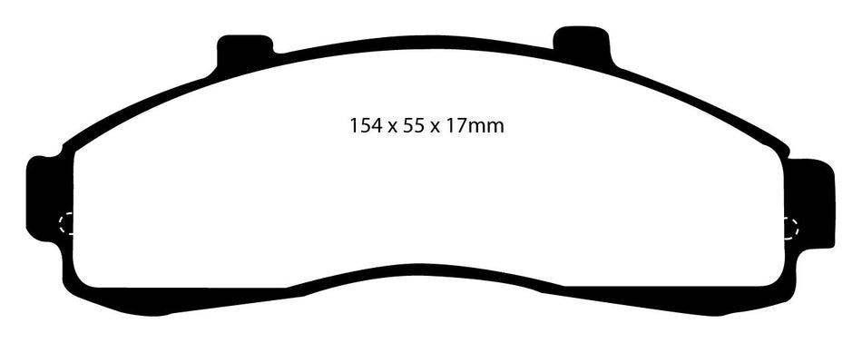 EBC Greenstuff 6000 Bremsbeläge Vorderachse DP61199 ohne R90 für Ford (USA) Ranger 2.3 (2x4) Baujahr: 45323