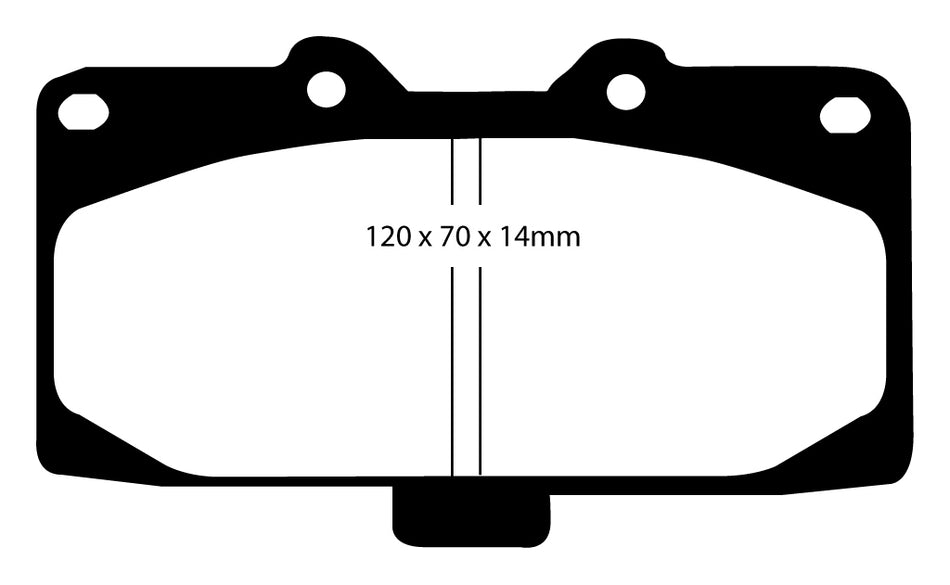 EBC RP1 Bremsbeläge Vorderachse DP81200RP1  für Subaru Impreza 2 2.5 WRX (169kw/ 230PS) Baujahr: 09/05- mit HSN TSN: 7106 AAE