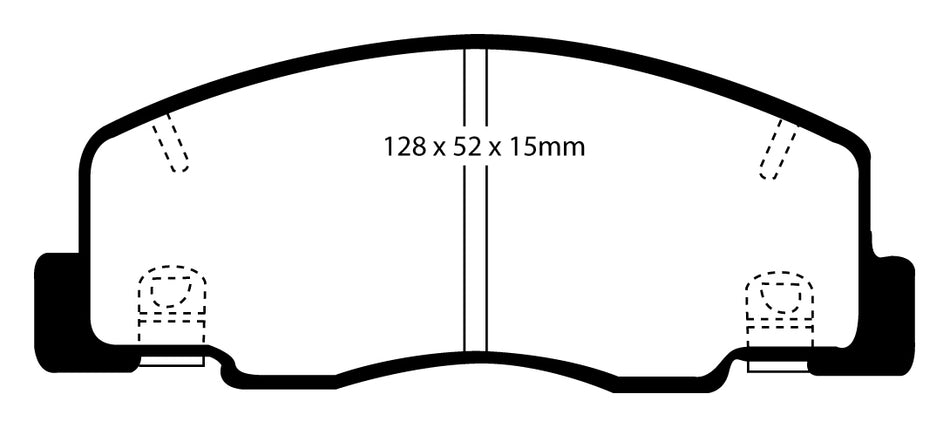 EBC Blackstuff Bremsbeläge Vorderachse DP1204 ohne R90 für Toyota Previa 1 45384 (97kw/ 132PS) Baujahr: 05/90-08/00 mit HSN TSN: 7104 233