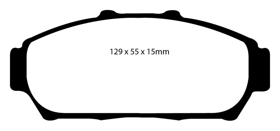 EBC Yellowstuff Bremsbeläge Vorderachse DP41206R ohne R90 für Honda Integra 1.8 Type-R (140kw/ 190PS) Baujahr: 11/97-10/01 mit HSN TSN: 7100 512