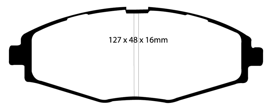 EBC Blackstuff Bremsbeläge Vorderachse DP1212 mit R90 für Chevrolet Matiz 1.0 (49kw/ 67PS) Baujahr: 03/05- mit HSN TSN: 8260 AAG