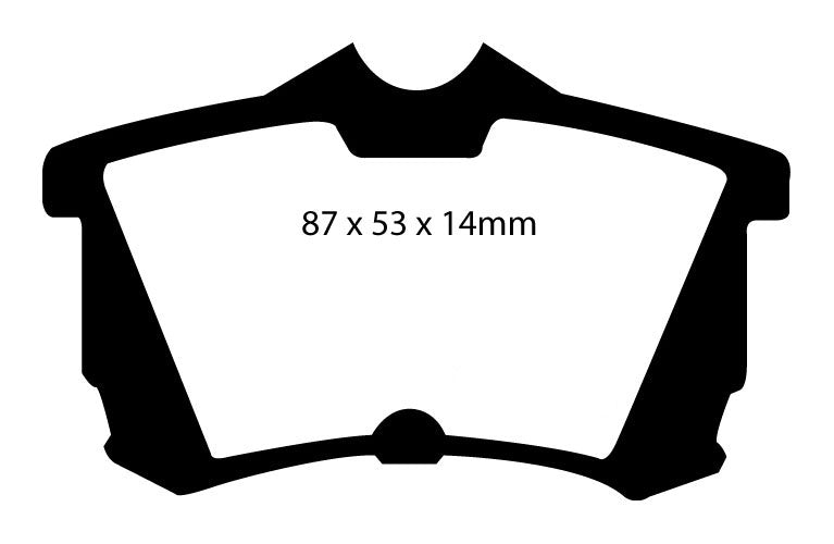 EBC Blackstuff Bremsbeläge Hinterachse DP1216 mit R90 für Honda Accord 6 2.2 Type-R (156kw/ 212PS) Baujahr: 02/99-12/02 mit HSN TSN: 2131 327