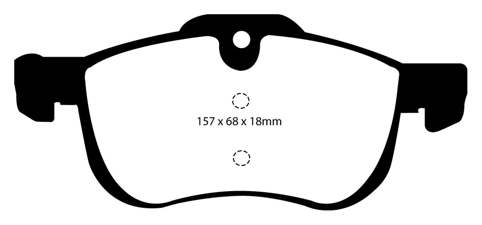 EBC Greenstuff 2000 Bremsbeläge Vorderachse DP21219 mit R90 für Rover 75 2.0 V6 (110kw/ 150PS) Baujahr: 02/99- mit HSN TSN: 2142 301