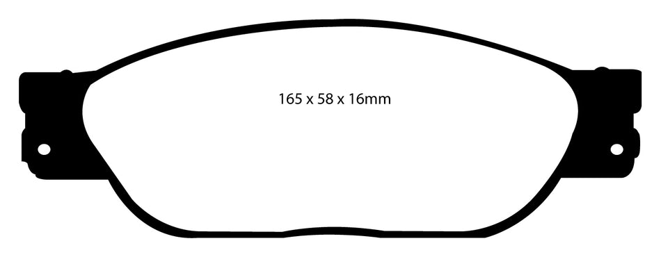 EBC Redstuff Bremsbeläge Vorderachse DP31220/2C ohne R90 für Jaguar XJ 6 , 2.7 D (152kw/ 207PS) Baujahr: 10/05-03/09 mit HSN TSN: 2051 387