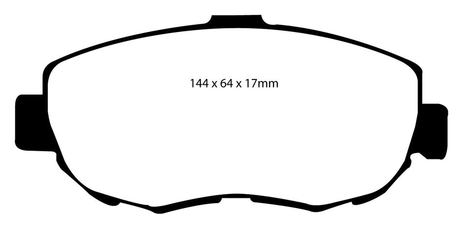 EBC Blackstuff Bremsbeläge Vorderachse DP1223 mit R90 für Lexus IS (1) 200 , 2.0 (114kw/ 155PS) Baujahr: 04/99-07/05 mit HSN TSN: 5048 023