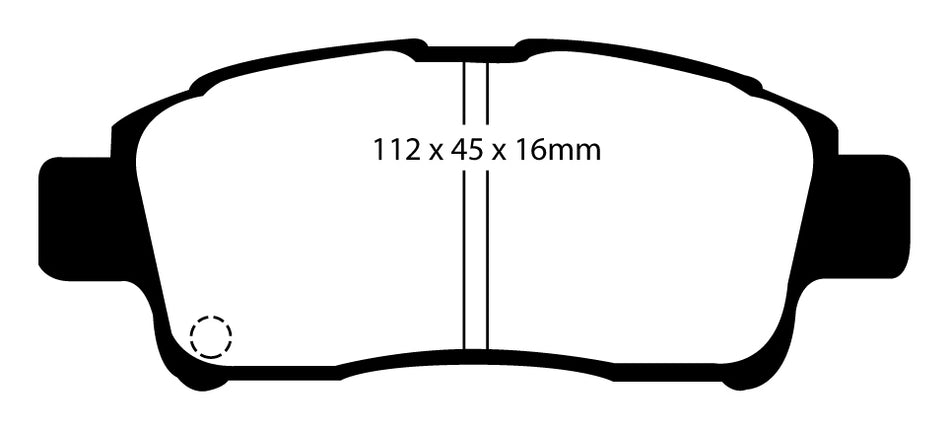 EBC Blackstuff Bremsbeläge Vorderachse DP1225 mit R90 für Toyota Yaris 1 1.5 VVT-i TS (110kw/ 150PS) Baujahr: 03/03-07/05 mit HSN TSN: 5048 088