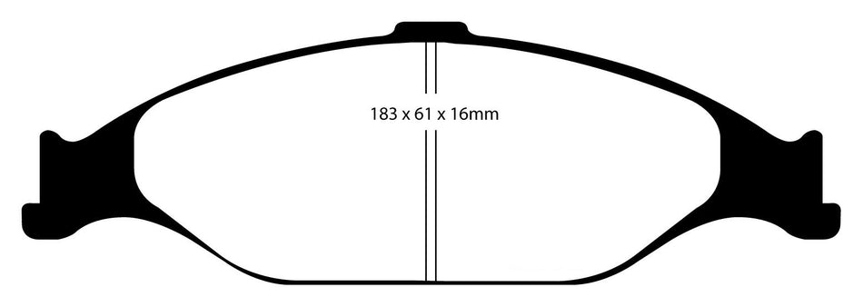 EBC Redstuff Bremsbeläge Vorderachse DP31242C ohne R90 für Ford (USA) Mustang 4 45447 Baujahr: 99-03