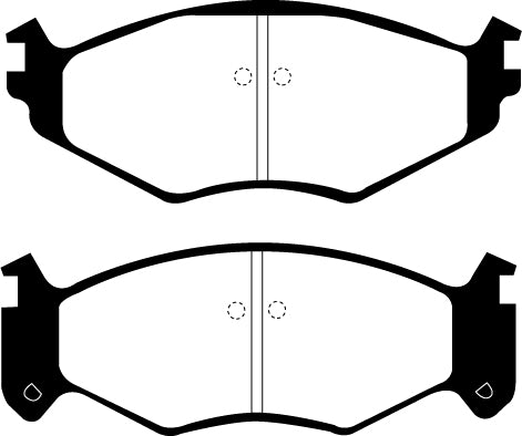 EBC Redstuff Bremsbeläge Vorderachse DP31250C ohne R90 für Chrysler Le Baron 3.0i V6 (105kw/ 143PS) Baujahr: 01/90-12/94