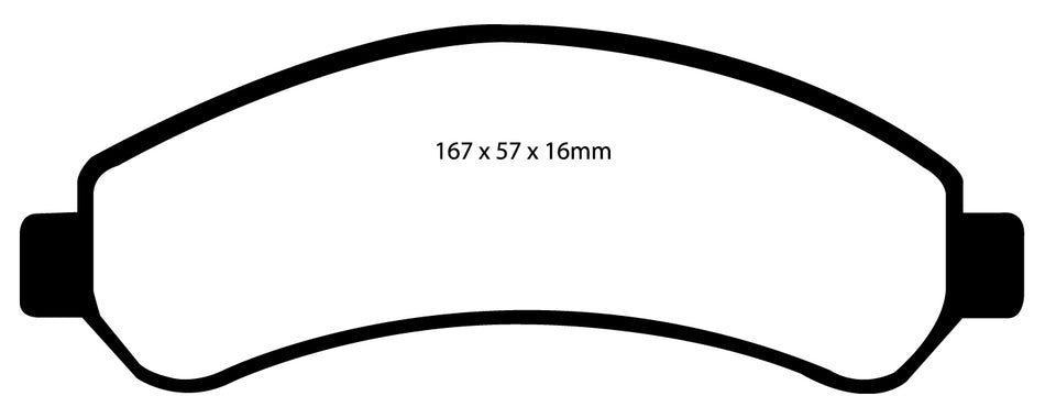 EBC Blackstuff Bremsbeläge Vorderachse DP1256 mit R90 für GMC Envoy 45355 Baujahr: 97-00