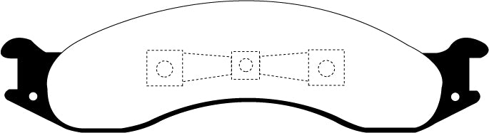 EBC Greenstuff 6000 Bremsbeläge Vorderachse DP61257 ohne R90 für Ford (USA) Econoline E350 , 7.5 Baujahr: 92-94