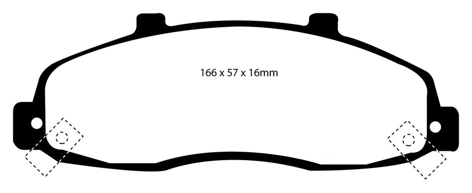 EBC Greenstuff 6000 Bremsbeläge Vorderachse DP61259 ohne R90 für Ford F-150 45447 Baujahr: 97-99