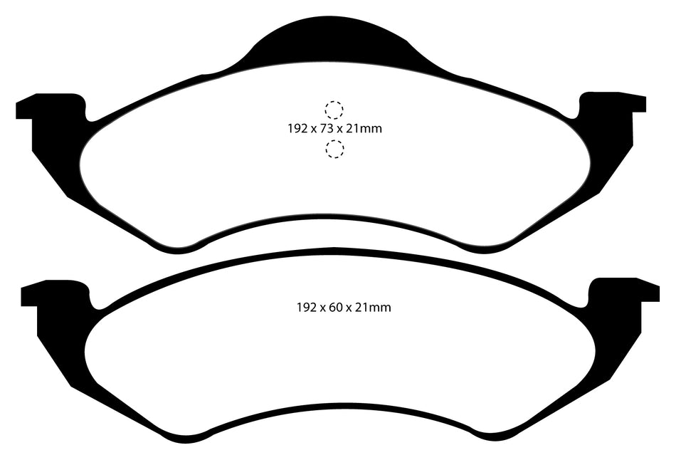 EBC Greenstuff 6000 Bremsbeläge Vorderachse DP61275 ohne R90 für Dodge (USA) Dakota 45540 Baujahr: 1999