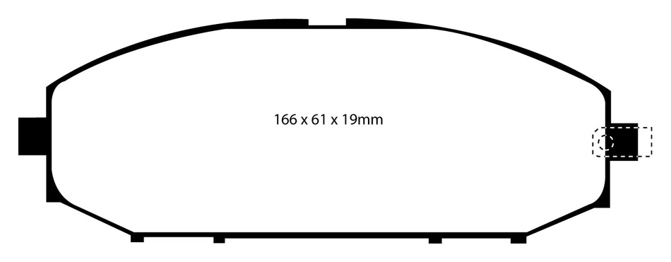 EBC Greenstuff 6000 Bremsbeläge Vorderachse DP61280 ohne R90 für Nissan Patrol GR 3.0 DTi (118kw/ 160PS) Baujahr: 05/00- mit HSN TSN: 7105 AAB