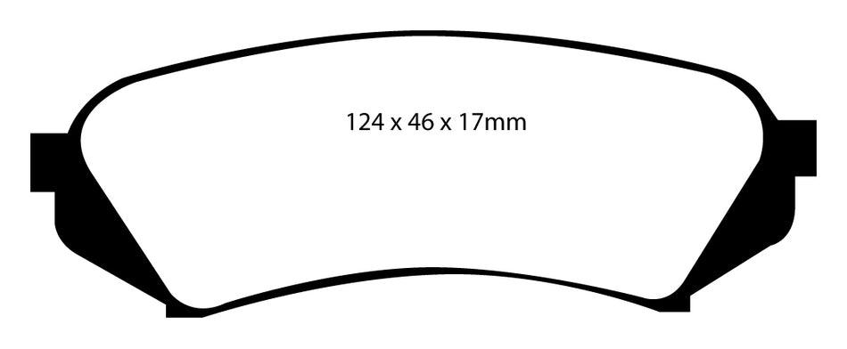 EBC Blackstuff Bremsbeläge Hinterachse DP1282 mit R90 für Toyota Land Cruiser 100 4.2 TD (150kw/ 204PS) Baujahr: 01/98-08/07 mit HSN TSN: 5013 ACK