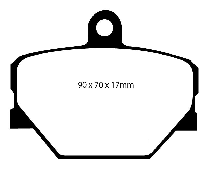 EBC Redstuff Bremsbeläge Vorderachse DP31287C mit R90 für Smart Cabrio 0.7 (55kw/ 75PS) Baujahr: 01/03-01/04 mit HSN TSN: 9891 011