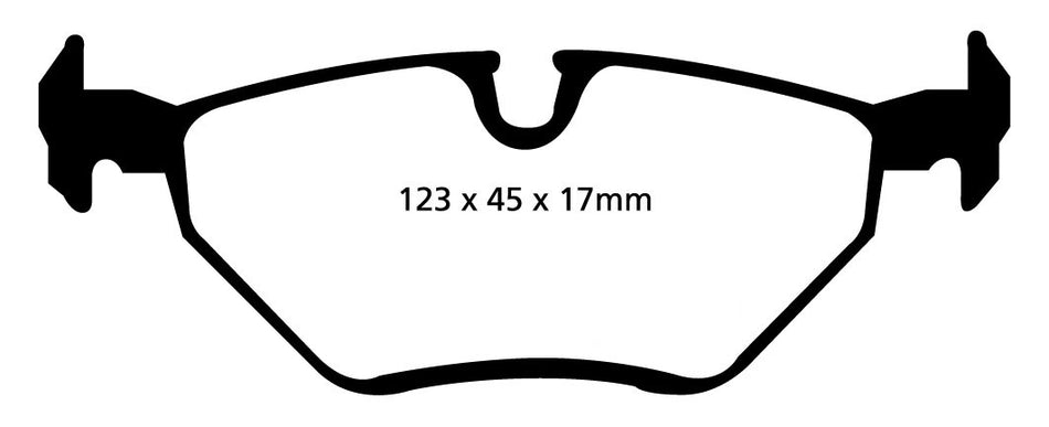 EBC Redstuff Bremsbeläge Hinterachse DP31289C mit R90 für BMW 3 325xi (141kw/ 192PS) Baujahr: 09/00-02/05 mit HSN TSN: 0005 710